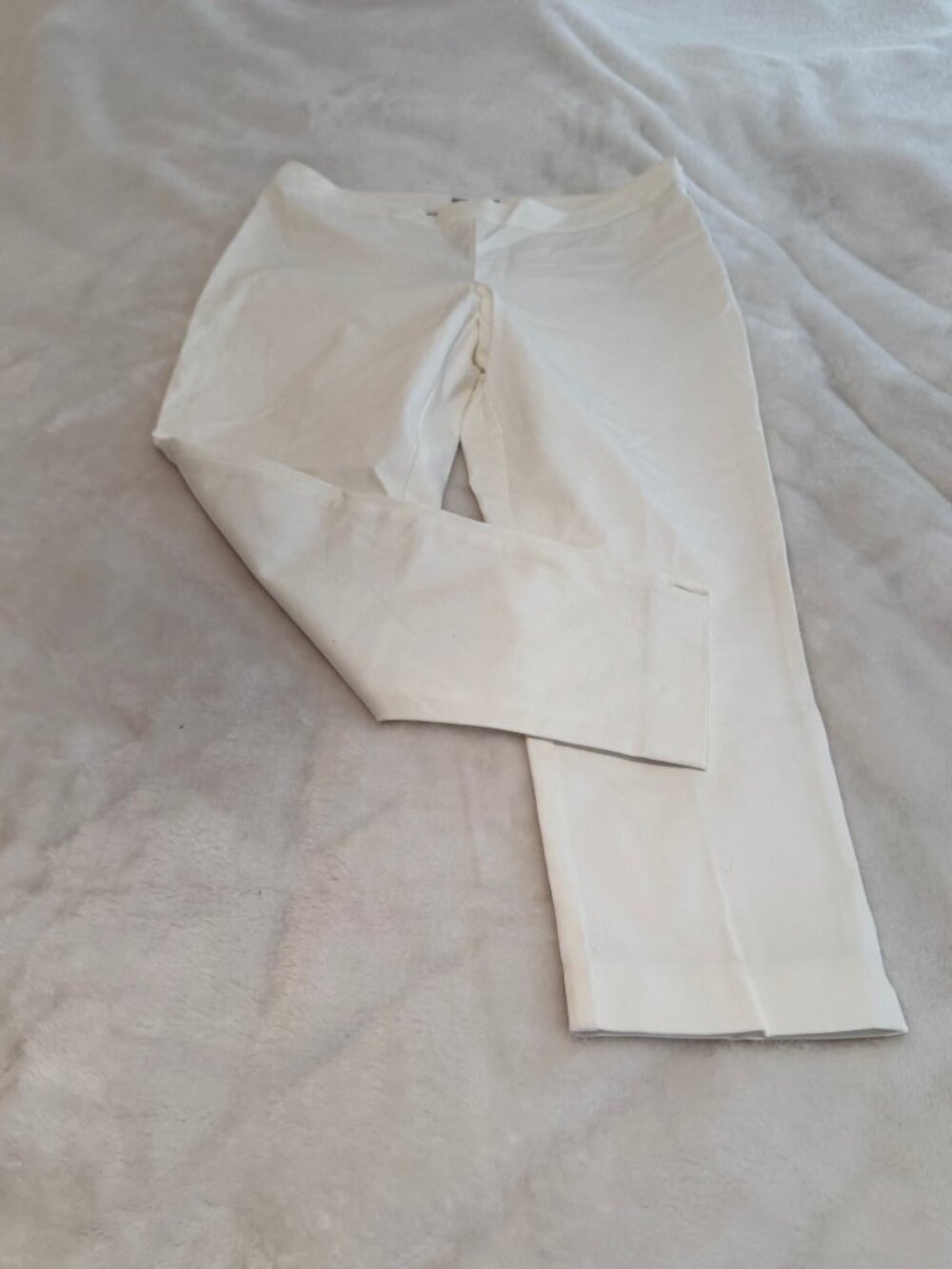 Pure Collection Stretch Crop Trousers White NWT Size 8/10